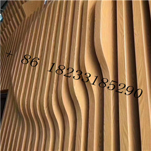 gebogen Aluminiumprofile Holzkorn fir Dekoratioun