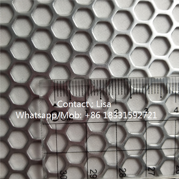 Hexagonal hole details-perforated sheet